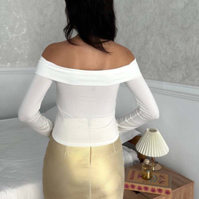💥Limited-time offer: 50% off-Women’s Elegant Off-Shoulder Long Sleeve Top