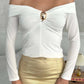 💥Limited-time offer: 50% off-Women’s Elegant Off-Shoulder Long Sleeve Top