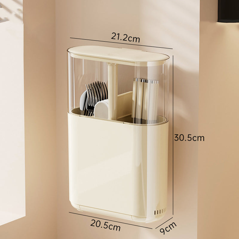 Wall-Mounted Dustproof Chopstick & Utensil Holder