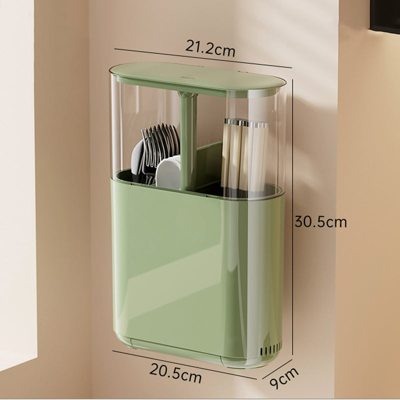 Wall-Mounted Dustproof Chopstick & Utensil Holder