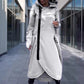 Fashion Deep Pocket Irregular Hem Hooded Coat