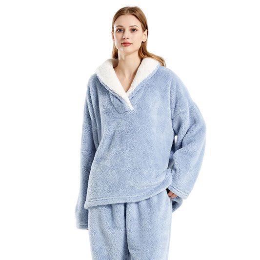 ❄️LAST DAY PROMOTION - 50%OFF 💖 Warm Plush Pajama Set for Winter-❄️Super Thick Edition
