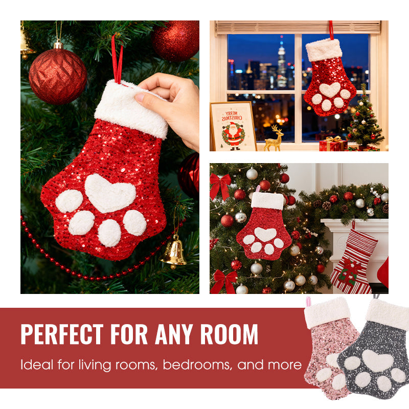 🎅Christmas Sale: 50% Off-Cute Cat Paw Shaped Christmas Stocking Decor🐾