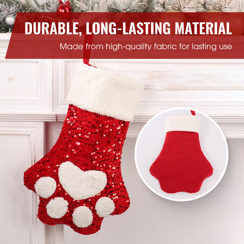 🎅Christmas Sale: 50% Off-Cute Cat Paw Shaped Christmas Stocking Decor🐾