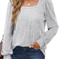 💥Hot Sale Offer: 50% Off-Square top with lantern sleeves
