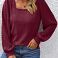 💥Hot Sale Offer: 50% Off-Square top with lantern sleeves