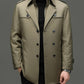 Men's Medium-Length Trench Coat with Detachable Inner