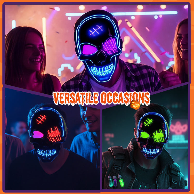 💀 LAST DAY SALE 50% OFF 🔥 Halloween LED Skull Mask -👏Most Popular in 2025!