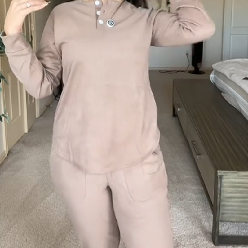 🔥Limited-time offer: 50% off-Women's Long Sleeve Pullover Top & Pants Set