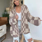 🔥Hot Sale Offer: 50% Off-Women's Checkered Open Front Cardigan
