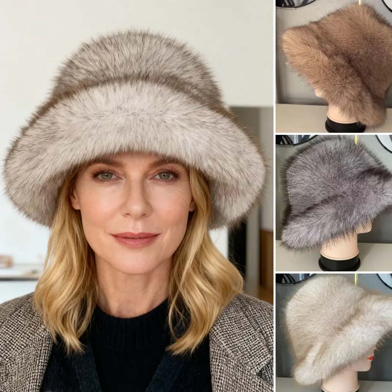 Chic Warm Soft Faux Fur Fisherman Hat