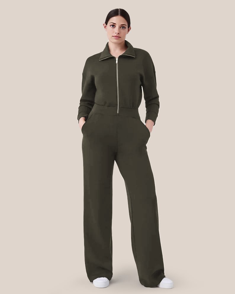 🔥Limited-time offer-Long Sleeve Wide Leg Jumpsuit