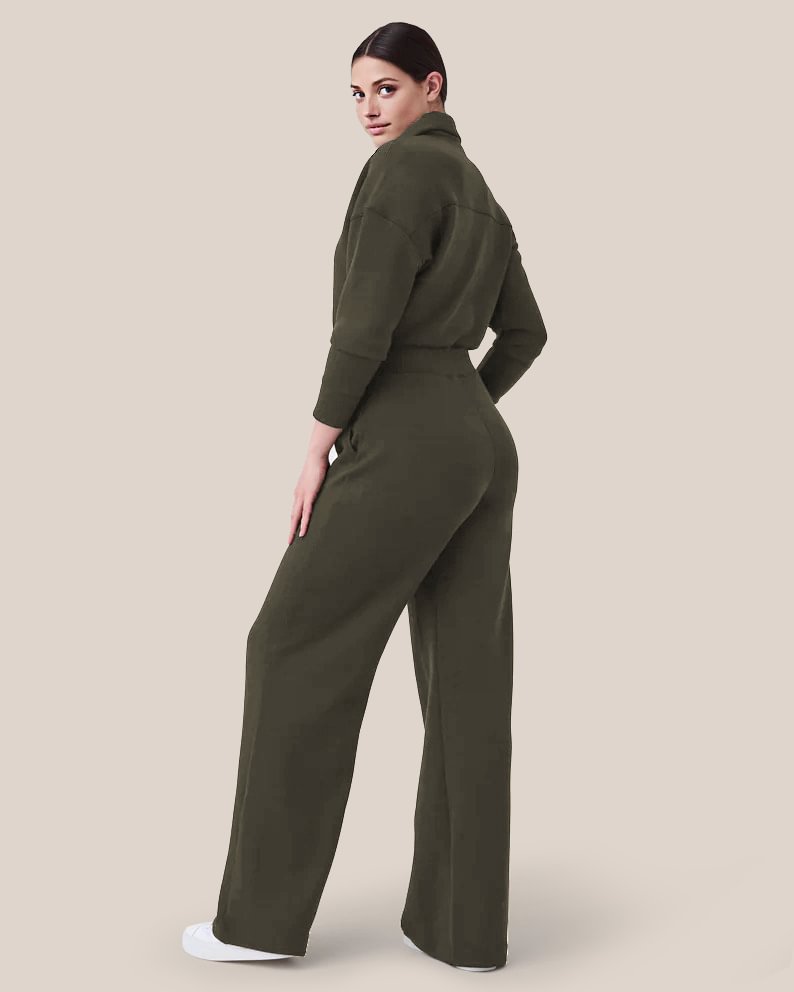 🔥Limited-time offer-Long Sleeve Wide Leg Jumpsuit