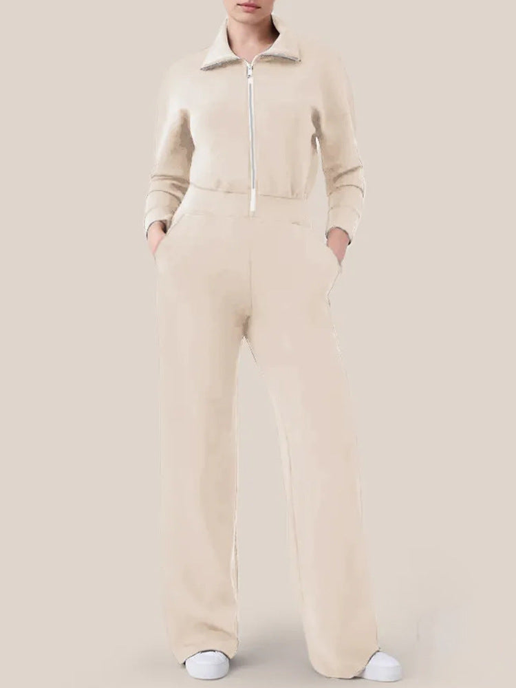 🔥Limited-time offer-Long Sleeve Wide Leg Jumpsuit