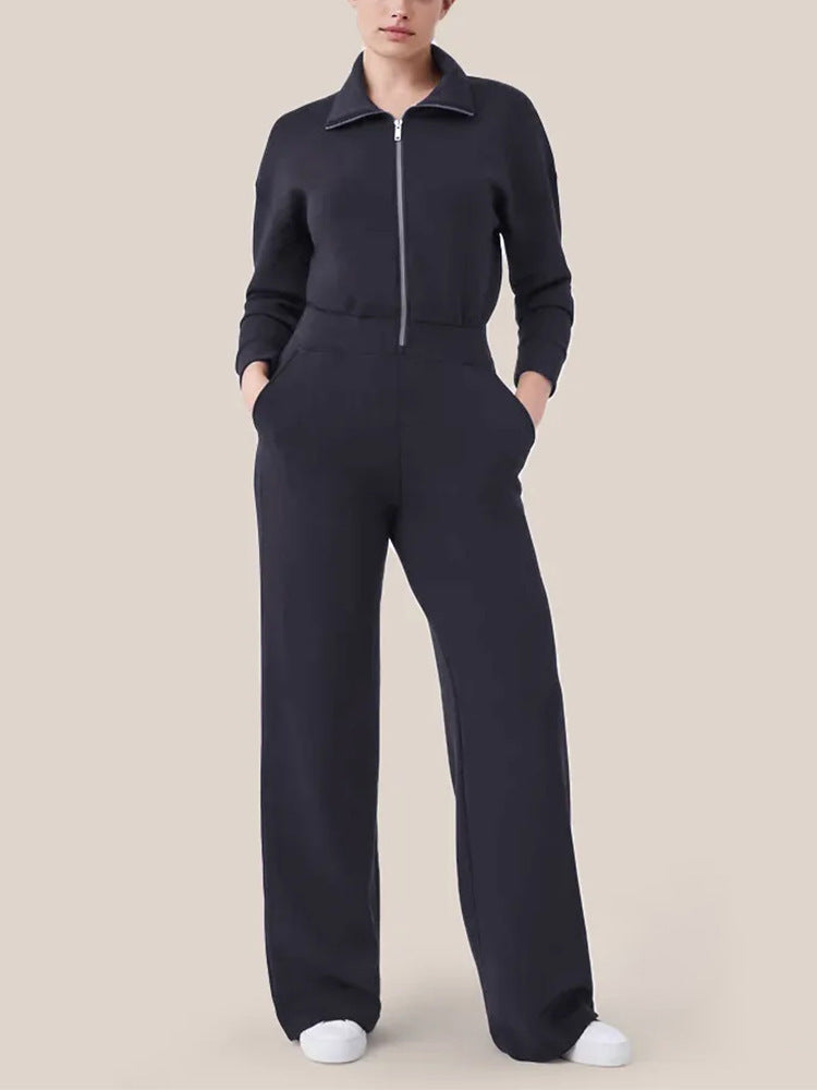 🔥Limited-time offer-Long Sleeve Wide Leg Jumpsuit