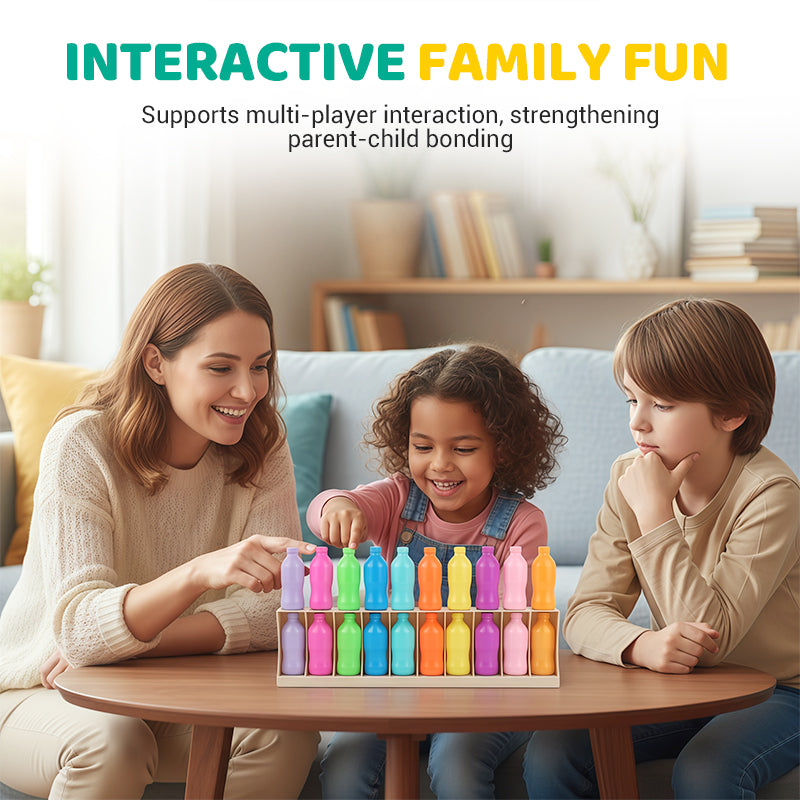 Rainbow Bottle Color Matching Game Toy Set
