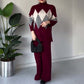 🔥Limited-time offer-Fashion Color-blocking Rhombus Sweater & Pants Set