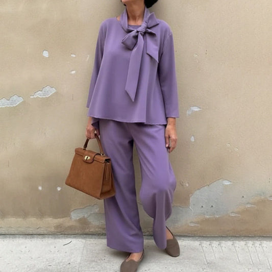 💥Limited-Time Offer-Long Sleeve Cape Top & Pants 2-Piece Set