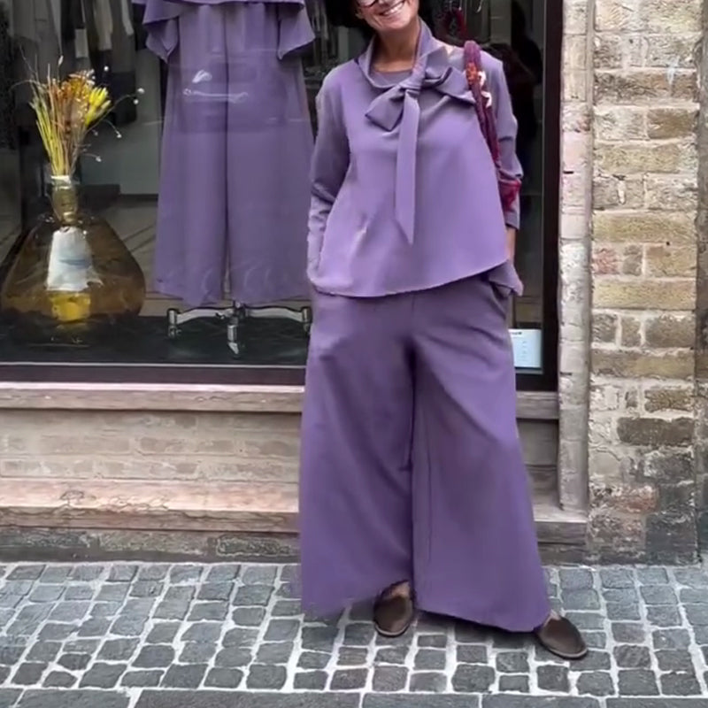 💥Limited-Time Offer-Long Sleeve Cape Top & Pants 2-Piece Set