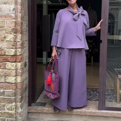 💥Limited-Time Offer-Long Sleeve Cape Top & Pants 2-Piece Set