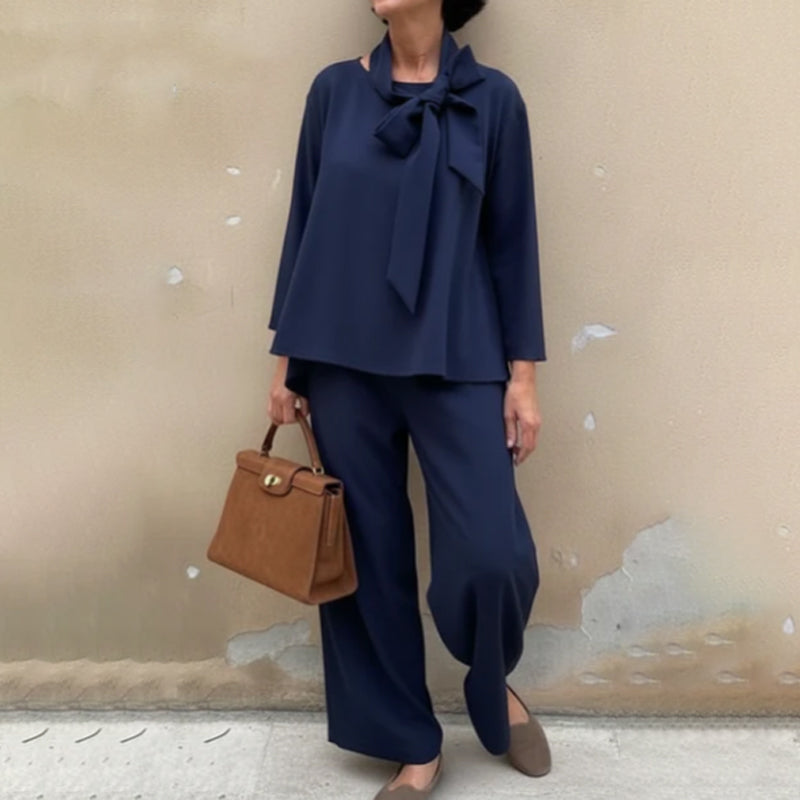 💥Limited-Time Offer-Long Sleeve Cape Top & Pants 2-Piece Set