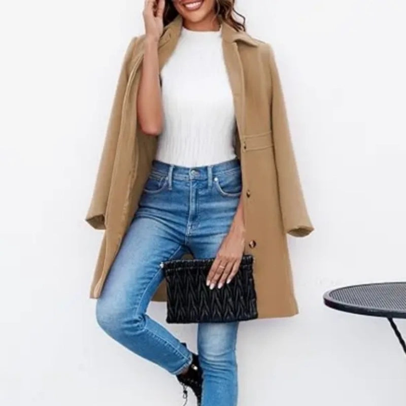 Women's Elegant Long Sleeve Coat
