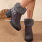 Women's Warm Chunky High Heel Ankle Boots
