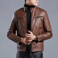 🔥Free shipping🔥Men’s Stand Collar Biker Leather Jacket
