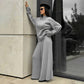 Women's Elegant High-Neck Knit Set