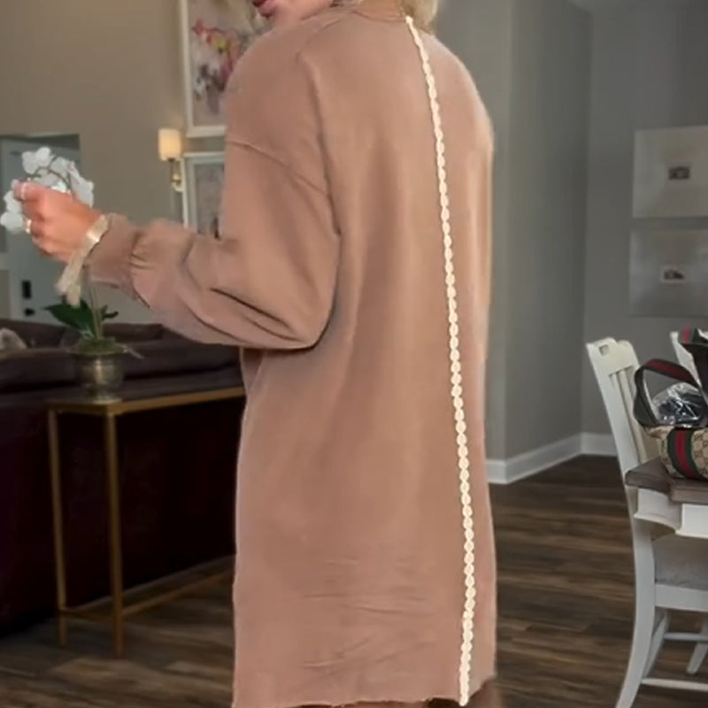 💥Limited-time offer-Women's Long Sleeve Peace Sign Mini Dress