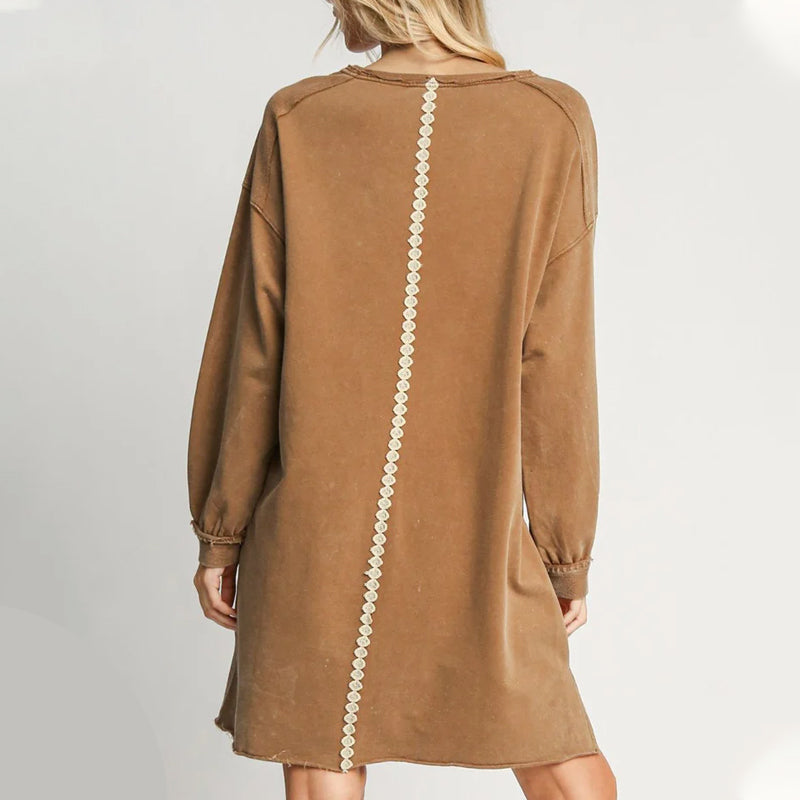 💥Limited-time offer-Women's Long Sleeve Peace Sign Mini Dress