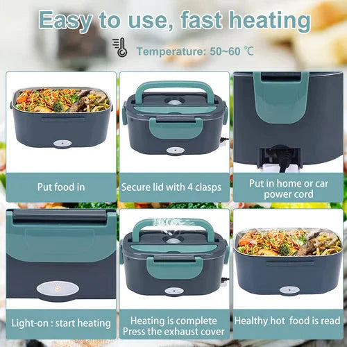 🎁NEW YEAR 2026 HOT SALE 🔥2-in-1 Portable Dual Voltage Electric 7-Piece Set Lunch Box