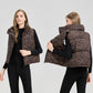 Women's Leopard Print Lightweight Puffer Vest