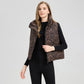 Women's Leopard Print Lightweight Puffer Vest