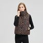 Women's Leopard Print Lightweight Puffer Vest