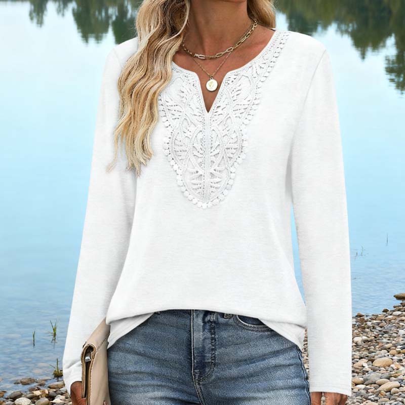 🔥Limited-time offer-Women’s Elegant V-Neck Long Sleeve Top