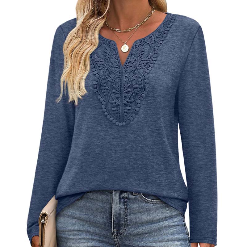 🔥Limited-time offer-Women’s Elegant V-Neck Long Sleeve Top