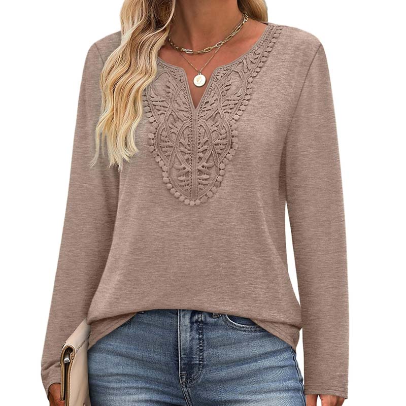 🔥Limited-time offer-Women’s Elegant V-Neck Long Sleeve Top