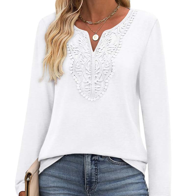 🔥Limited-time offer-Women’s Elegant V-Neck Long Sleeve Top