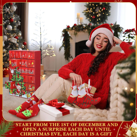 🔥LAST DAY SALE 50% OFF🔥 Christmas Sock Advent Calendar Box Gift