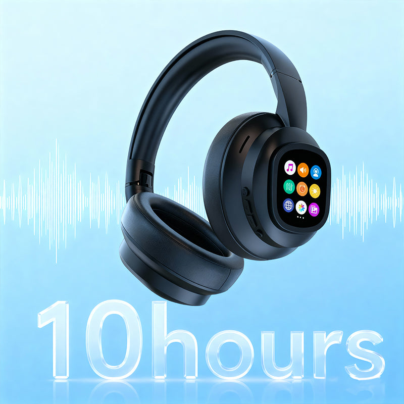 🎧 50% OFF NOW! ✨ AI Bluetooth Headphones - Smart LCD Display & Voice Assistant with Premium Sound Quality for Music & Calls 📱✨