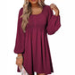 🔥Limited-time offer-Women's Solid Color Lantern Sleeves Midi Dress