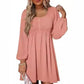 🔥Limited-time offer-Women's Solid Color Lantern Sleeves Midi Dress