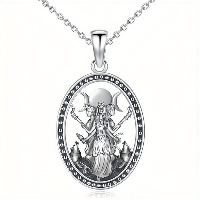 ✨ Moonlight Muse Necklace – 🌙 Vintage Oval Pendant for the Modern Goddess 💫