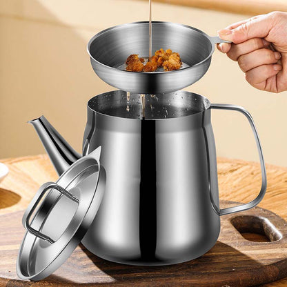 📢📢50% OFF🔥Durable Stainless Steel Oil Filter Pot