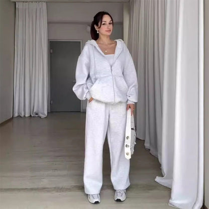 Women's Fashionable Hoodie and Jogger Two-Piece Set