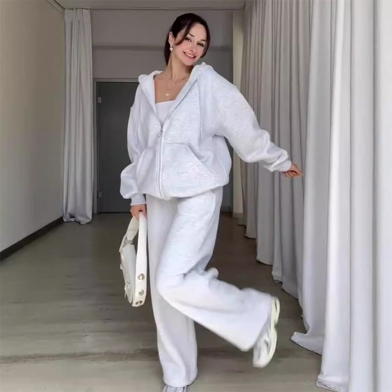 Women's Fashionable Hoodie and Jogger Two-Piece Set