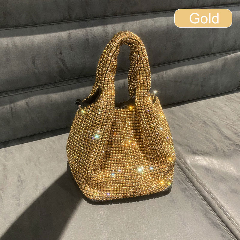 Women's Rhinestone Bucket Handbag