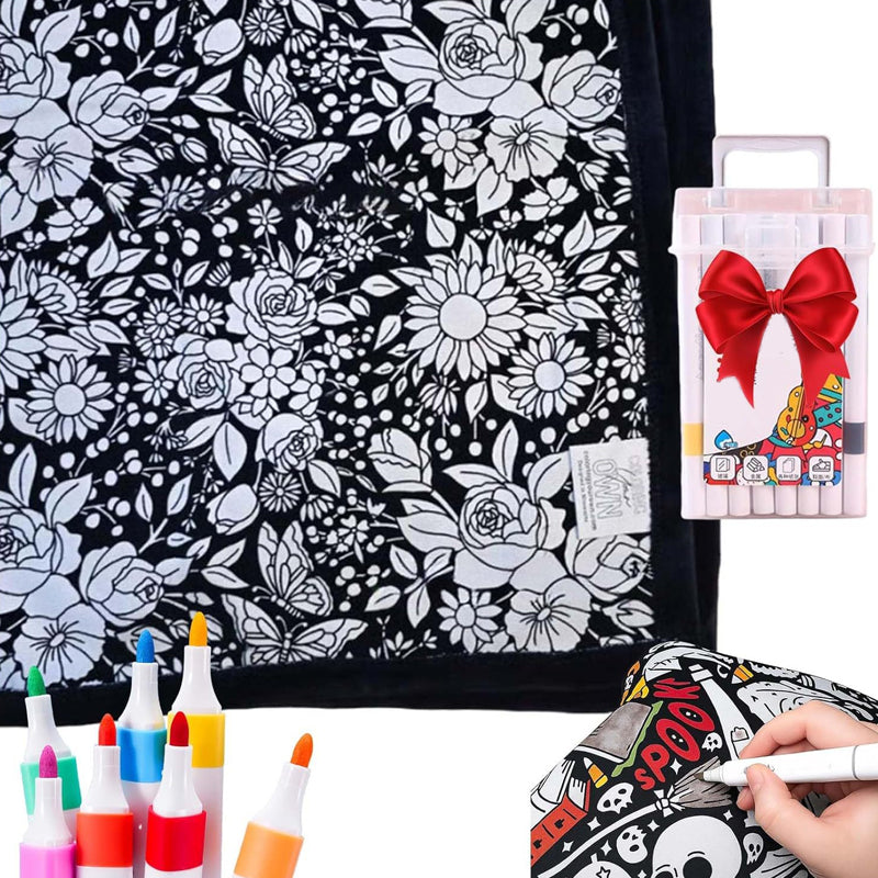 🔥LAST DAY SALE 50% OFF🔥 DIY Coloring Blanket with Markers