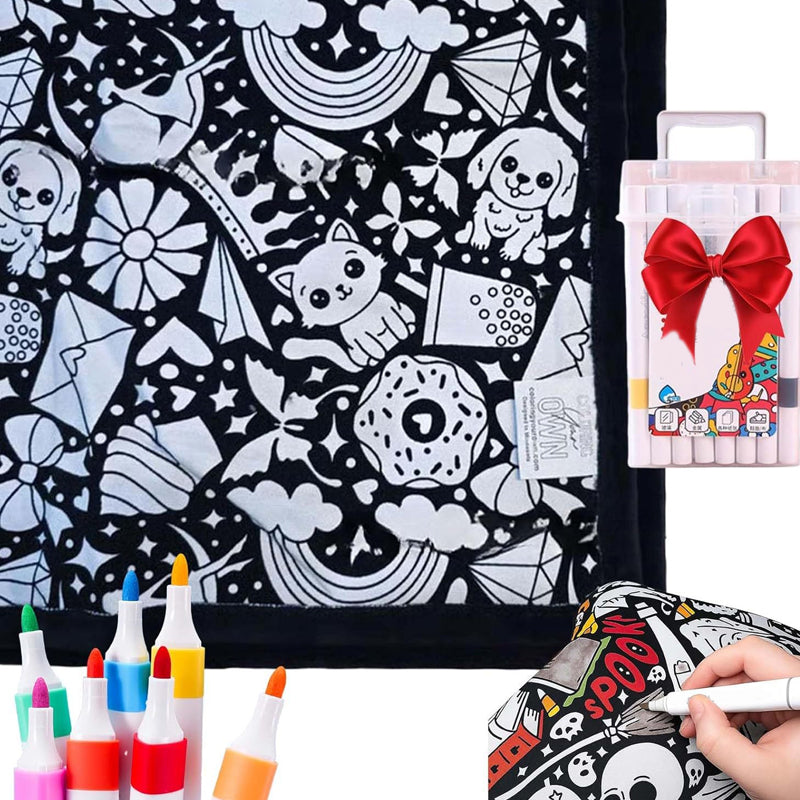🔥LAST DAY SALE 50% OFF🔥 DIY Coloring Blanket with Markers